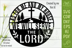 As For Me And My House Christian Wall Sign SVG Laser Cut Product Image 2