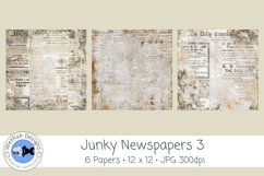 Junky Newspapers 3for Junk Journaling &amp; Scrapbooking Product Image 3