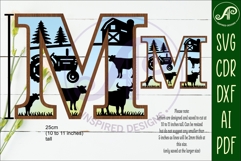 Farm Large M wall Letter 3 layer sign Product Image 2