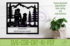 Dog Lover Forest Scene square female named wall sign or card Product Image 2