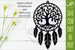 Tree of Life Dreamcatcher Laser Cut File, Boho Wall Art Product Image 2