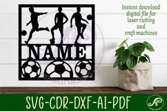 Football - Soccer male name sign svg laser Product Image 2