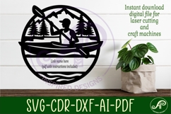 Kayaking male name sign svg laser cut Product Image 2