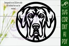 Great Dane Dog Wall Art SVG Laser Cut Dog Face Circle Sign Product Image 2