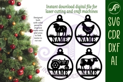 Farm animals Christmas Ornaments, personalized 2 Product Image 2