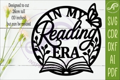 In My Reading Era SVG | Book Lover Wall Sign Laser Cut File Product Image 2