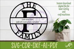 Monogram Family Letter F Name Sign SVG Product Image 2