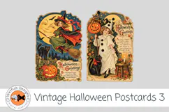 Halloween Vintage PNG Postcards 3 Product Image 3