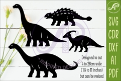 Dinosaur SVG Design for Laser Cutting, Jurassic Dino 2 Product Image 2