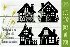 Fairy Village SVG . Fantasy house silhouettes 3 Product Image 2