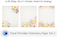 Floral Printable Stationery Paper 2 Product Image 3