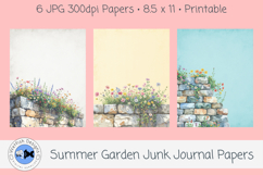 Summer Garden Junk Journal Papers--Set of 6 Product Image 3