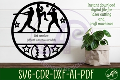 Baseball players name wall art sign, SVG personalized Product Image 2