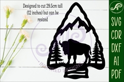 Arrowhead Bison animal wall sign Product Image 2