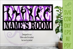 Personalized Dance Room Sign SVG | Layered Dance Name Sign Product Image 2