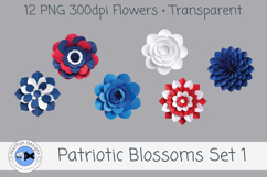 Patriotic PNG Blossoms 1 Product Image 3