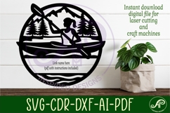 Kayaking female name sign svg laser cut Product Image 2