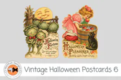 Halloween Vintage PNG Postcards 6 Product Image 3
