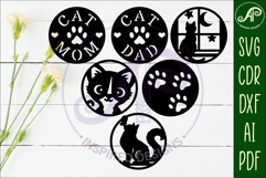 Cat lovers Coasters, laser cut out 1 Product Image 2