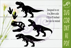 Dinosaur SVG Design for Laser Cutting, Jurassic Dino 5 Product Image 2