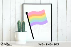 Flag in LGBTQ Rainbow Colors SVG DXF PNG Product Image 2