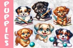 Cute Puppies Clipart Bundle | Dog Lover Adorable Print Product Image 5