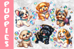 Cute Puppies Clipart Bundle | Dog Lover Adorable Print Product Image 4