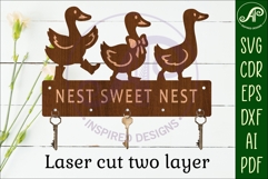 Geese Key holders for metal and laser cutting Product Image 2