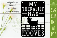 My Therapist Has Hooves Goat Wall Sign SVG | Funny Product Image 2