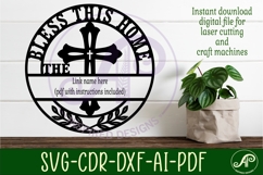 Bless this home personalized wall sign Product Image 2