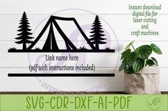 Camping Family Name Sign SVG, Tent Name Sign Laser Cut Product Image 2