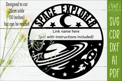 Space Explorer Name Sign SVG, Personalized Planet Decor Product Image 2