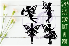 Fairies silhouettes laser cut outs 3 Product Image 2
