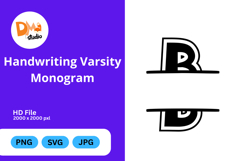 Handwriting Varsity Monogram Product Image 1