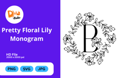 Pretty Floral Lily Monogram Product Image 1