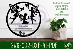 Fairy Name Sign SVG, Butterflies and Fairies Nursery Sign Product Image 2