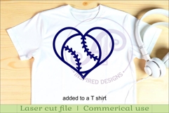 Baseball heart laser cut wall sign Product Image 2