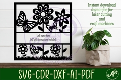 Flowers and Butterflies name wall art sign or card Product Image 2