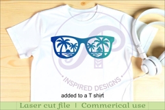 Sunglasses beach scene laser cut wall sign Product Image 2