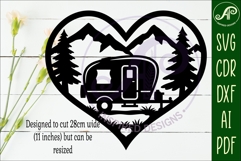 Caravan heart wall sign, camper home decor Product Image 2