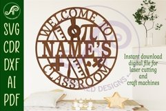 Welcome to Math classroom name wall art sign, SVG file Product Image 2