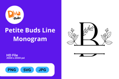 Petite Buds Line Monogram Product Image 1