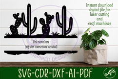 Cactus Desert Name sign svg laser cut template Product Image 2