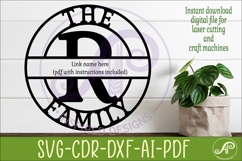 Monogram Family Letter R Name Sign SVG Product Image 2