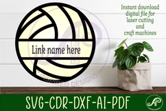 Volleyball name wall art sign, SVG personalized Product Image 2