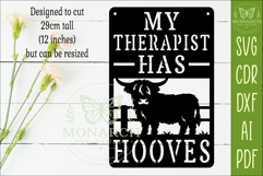 My Therapist Has Hooves Highland Cow Wall Sign SVG | Funny Product Image 2
