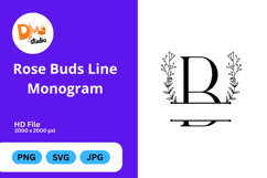 Rose Buds Line Monogram Product Image 1