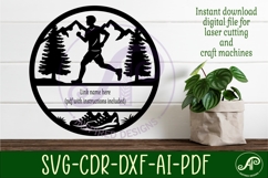 Runner male name sign svg laser cut wall sign Product Image 2
