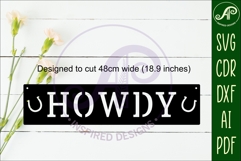 Howdy Word wall art sign, SVG file Product Image 2