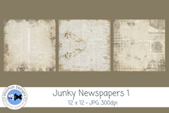 Junky Newspapers 1 for Junk Journaling &amp; Scrapbooking Product Image 3